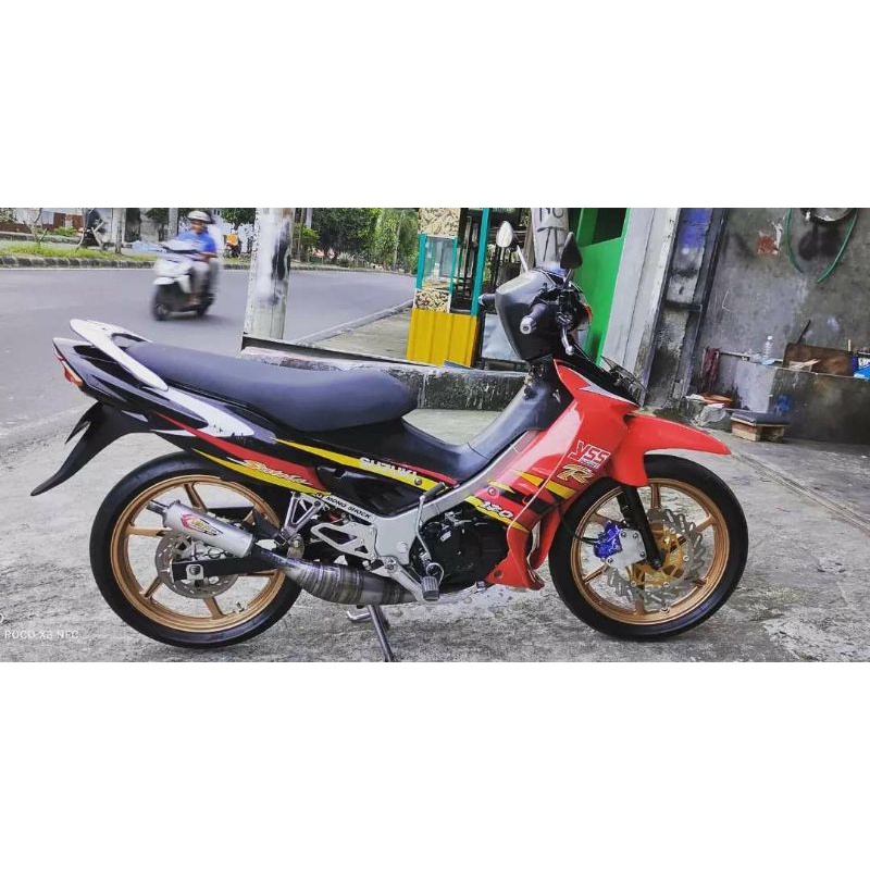 Knalpot Creampie Original Jogja Satria Hiu satria 2tak Dot Kolong Galvanis Almu  Original Racing Jog
