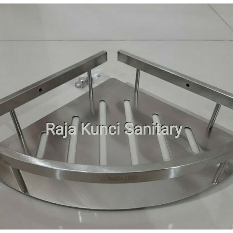 Rak Sudut Kamar Mandi/Segi/Stainless SUS 304/Rak Kamar Mandi/Rak Toilet/Rak Sabun