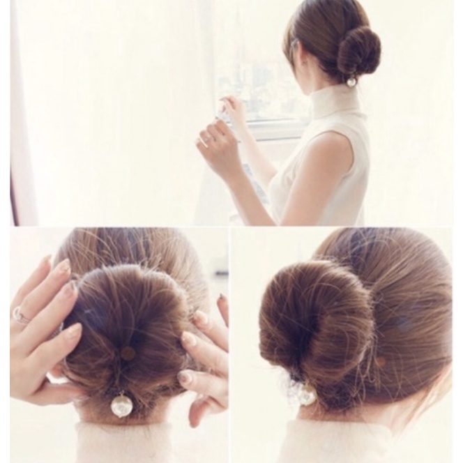 Hair bun maker hairdini donut bumpit bump cepol mutiara hair dini Cantik Instan