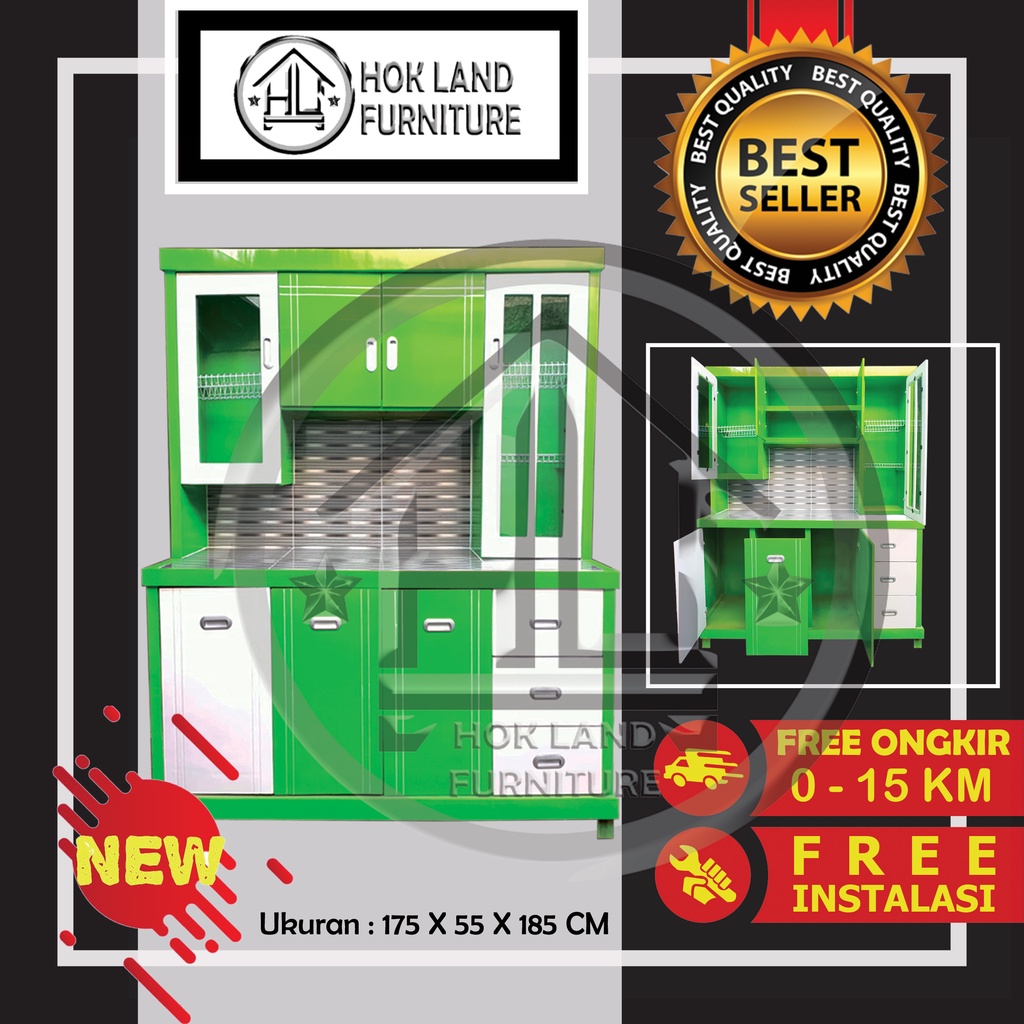Lemari sayur 4 pintu lemari rak piring dapur minimalis / Lemari Sayur 4 Pintu Kayu Multiplek / LS60