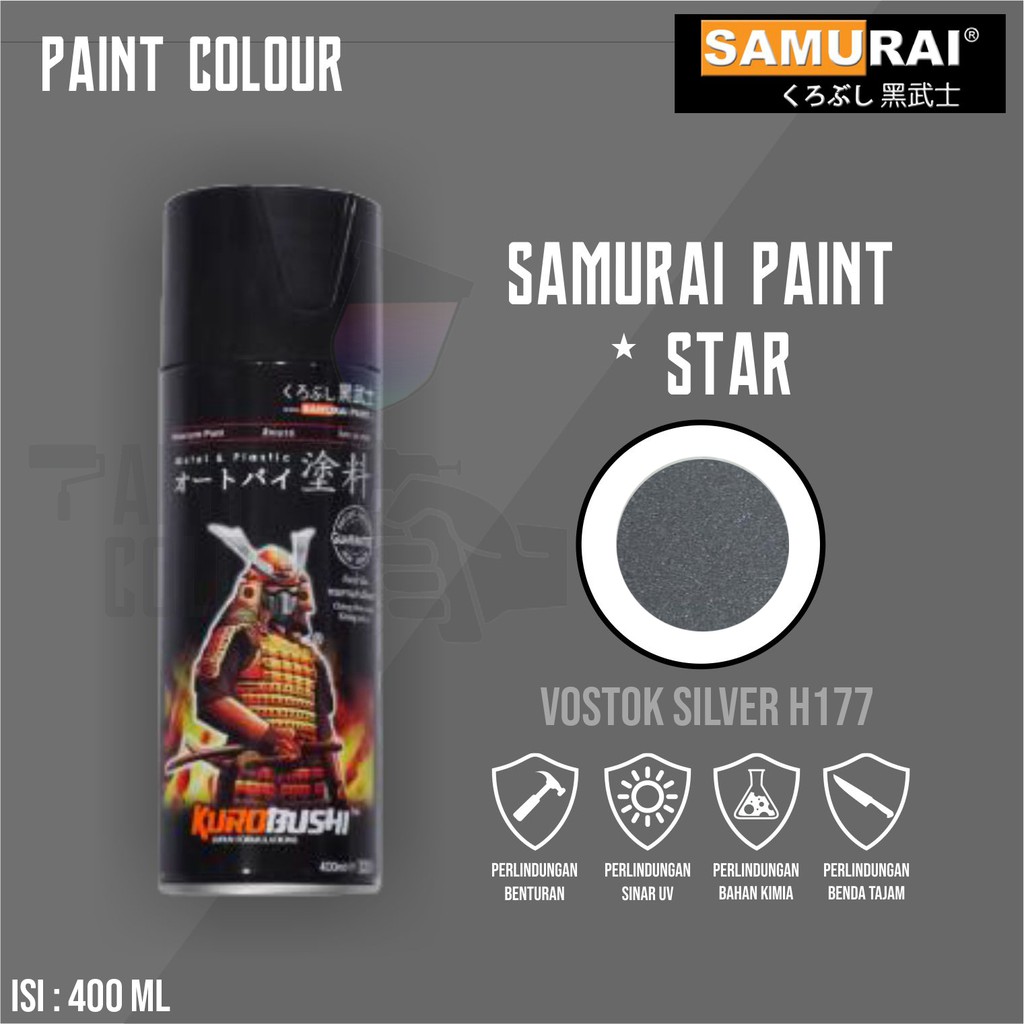 Samurai Paint H177* Vostok Silver Semprot/Pylox Motor/Helm/Gundam