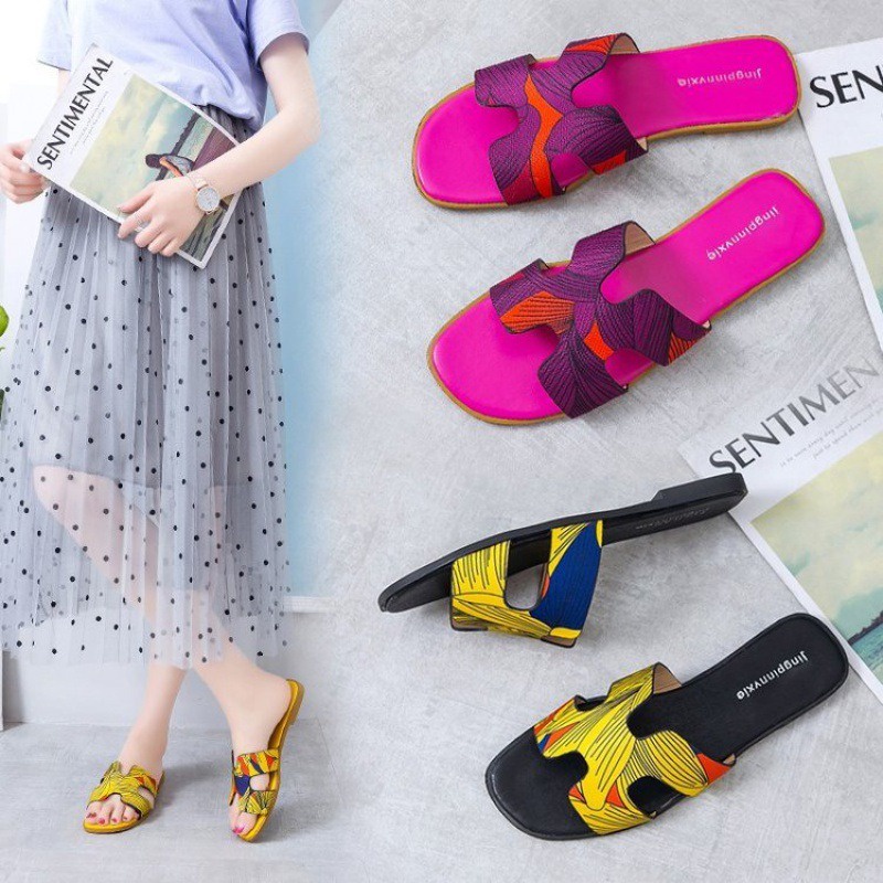 littlekiddoss Sendal Pantai Wanita Dewasa Remaja Sandal H Fashion Import SD2210