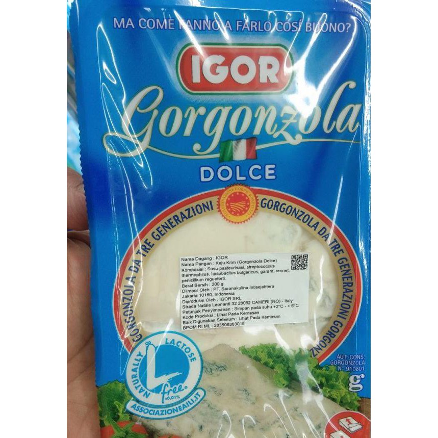 

Igor Gorgonzola Dolce 200 Gr Keju Cream Cheese Original Import Italy Dirgaproject