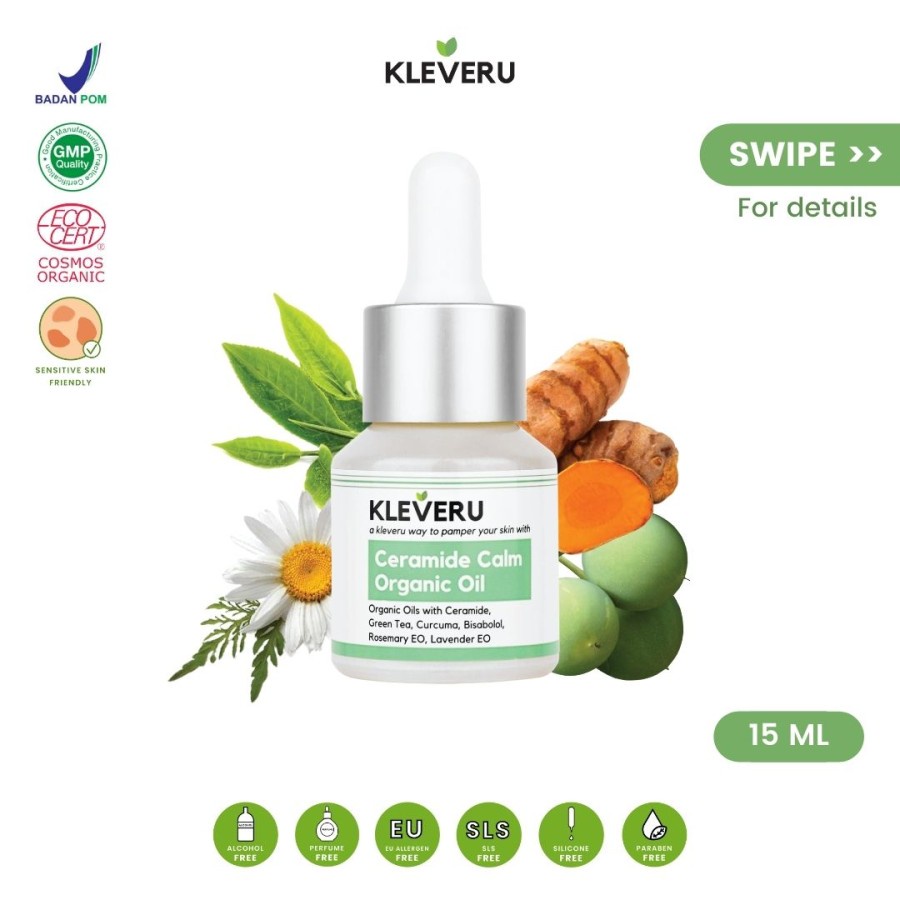 KLEVERU Ceramide Calm Organic Face Oil - 15 ML