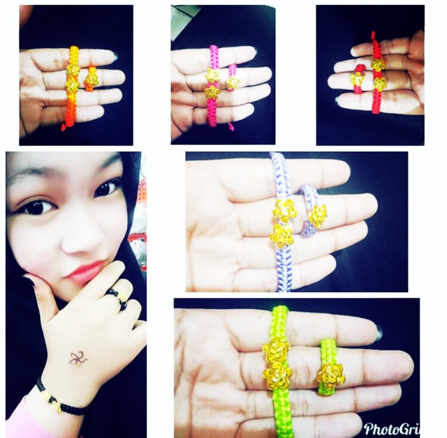 Gelang satu set dg cicin