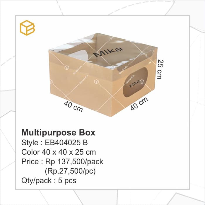 

Promo EB404025 | Cake Box Besar/ Multipurpose Box/ Decorated Cake/Packaging terbaik