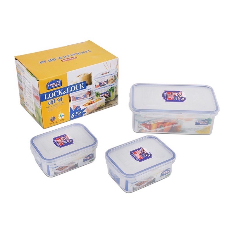 Gift Set Food Container 3pcs Lock n Lock