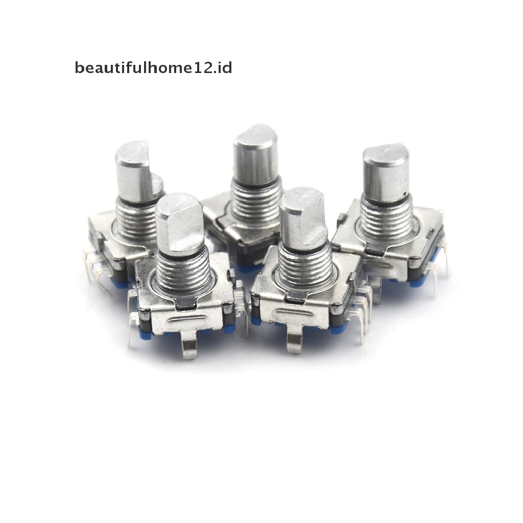 【beautifulhome12.id】 New 5Pcs Rotary Encoder Push Button Switch Keyswitch Electronic Components 12mm .