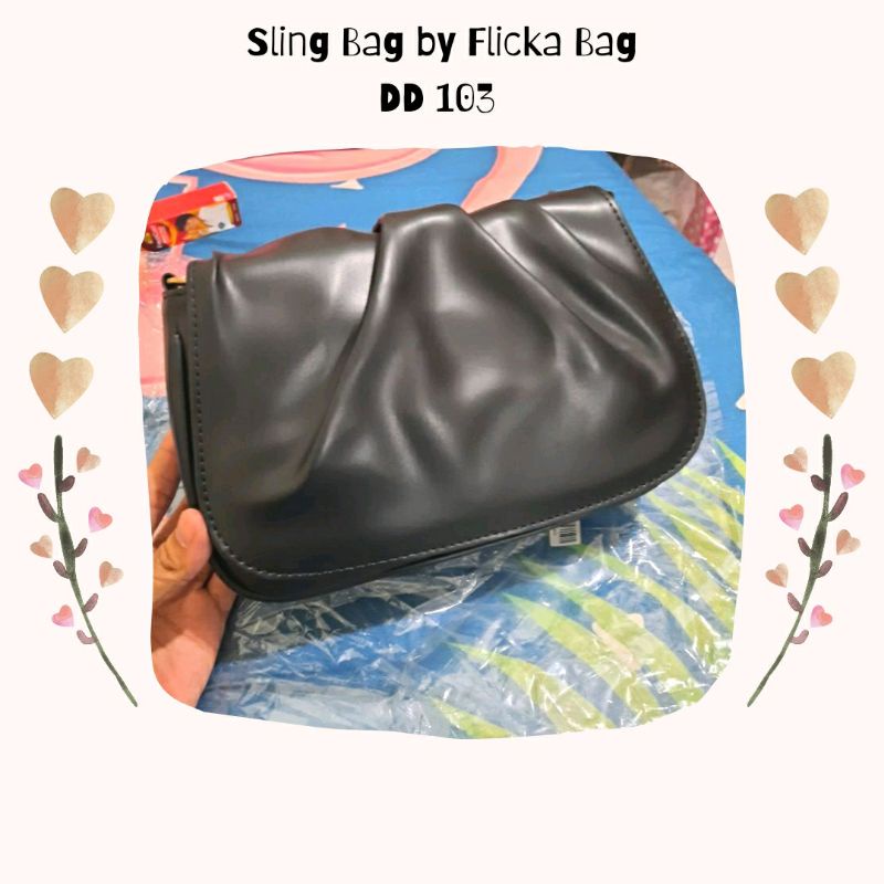 ❤NEW❤ [𝗙𝗿𝗲𝗲 𝗗𝘂𝘀𝘁 𝗕𝗮𝗴] Sling Bag Bag Flicka Kode DD 103 BLACK