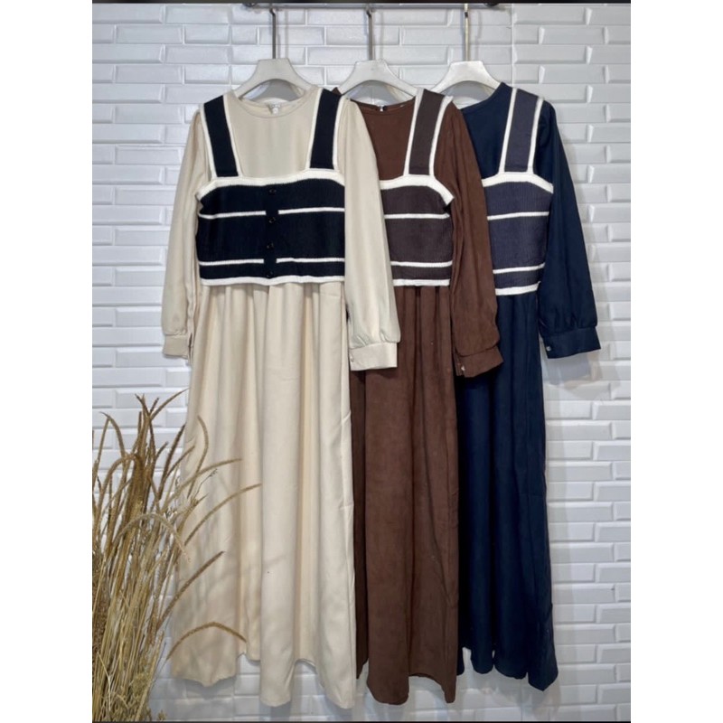 gamis rompi rajut
