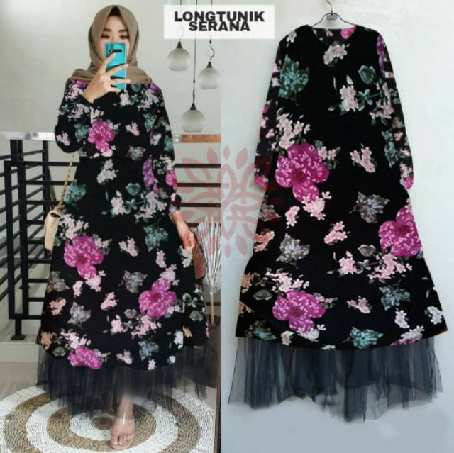 LONGTUNIK SERANA MONALISA 2warna