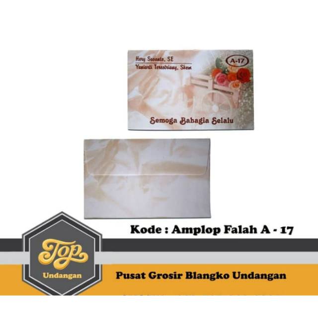 

Amplop Falah A 17 Harga Murah isi 50 Tanpa Cetak Tulisan