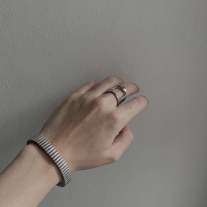 Happy Tuummy Added Presence - Popper Ring Cincin Modern Stainless Pria