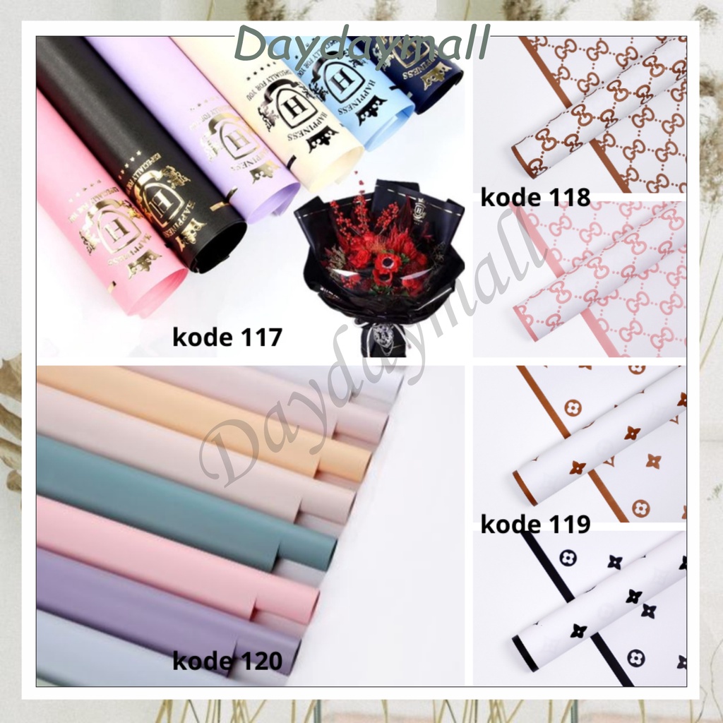 Kertas buket Flower Wrapping Cellophane Paper Kertas Bunga Buket Murah 6117 6118 6119 6120