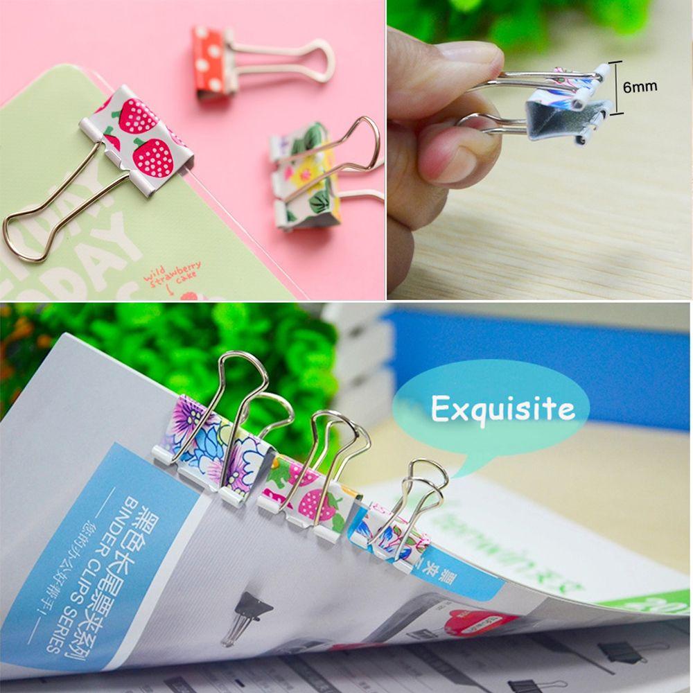 Nickolas1 Kertas Utilitas Meja Lovely Clips Lucu Beberapa Macam Warna Printed File 20Pcs