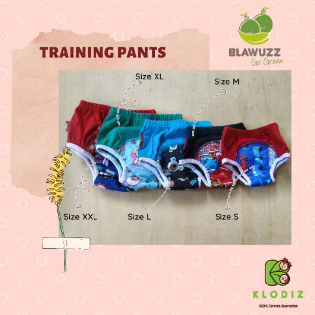 Training pants klodiz Celana Toilet Training Anak