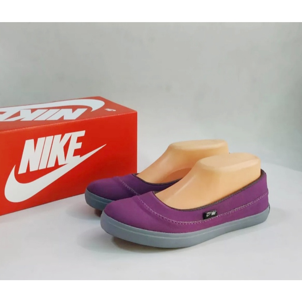 SEPATU WANITA SLIP ON 05 UNGU ABU/SEPATU KERJA/SEPATU KULIAH/SEPATU SANTAI/SEPATU HIJABERS