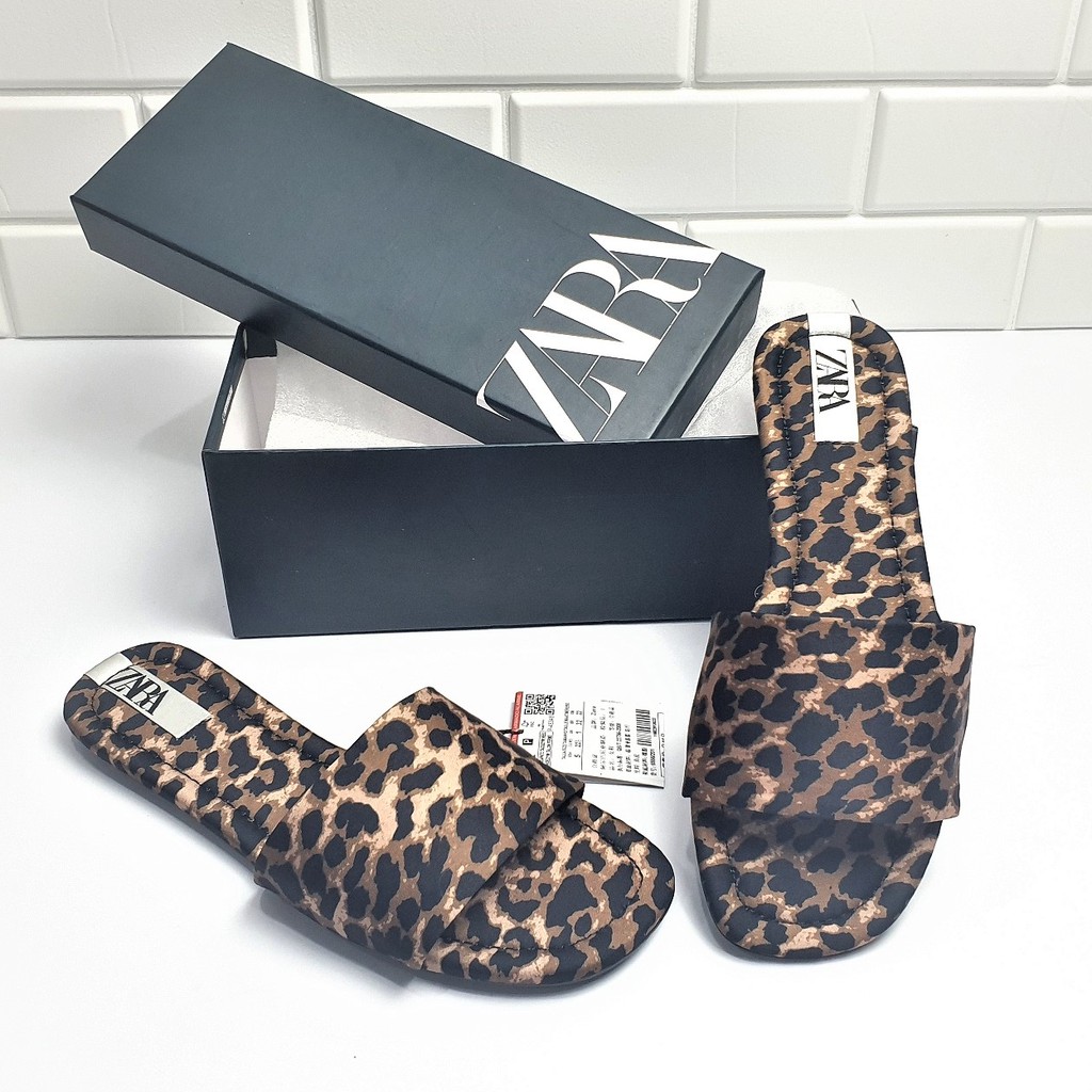  Zara  Leopard Flat Sandals  701 Shopee  Indonesia