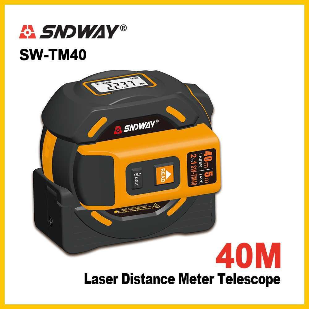 SNDWAY Meteran Laser Pengukur Jarak Distance Meter Dual 40M - SW-TM40