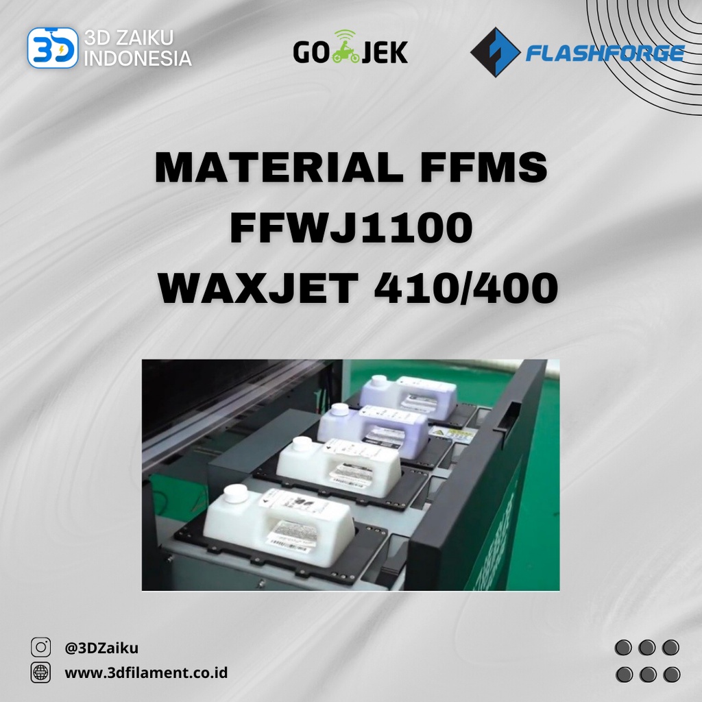 Multijet Flashforge Waxjet 410 400 3D Printer Material FFMS FFWJ1100