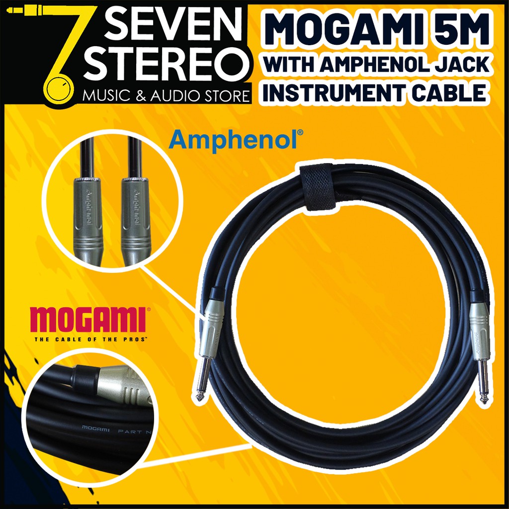 Mogami 2524 Original Japan - Amphenol Plug Intrument Cable 5 Meter