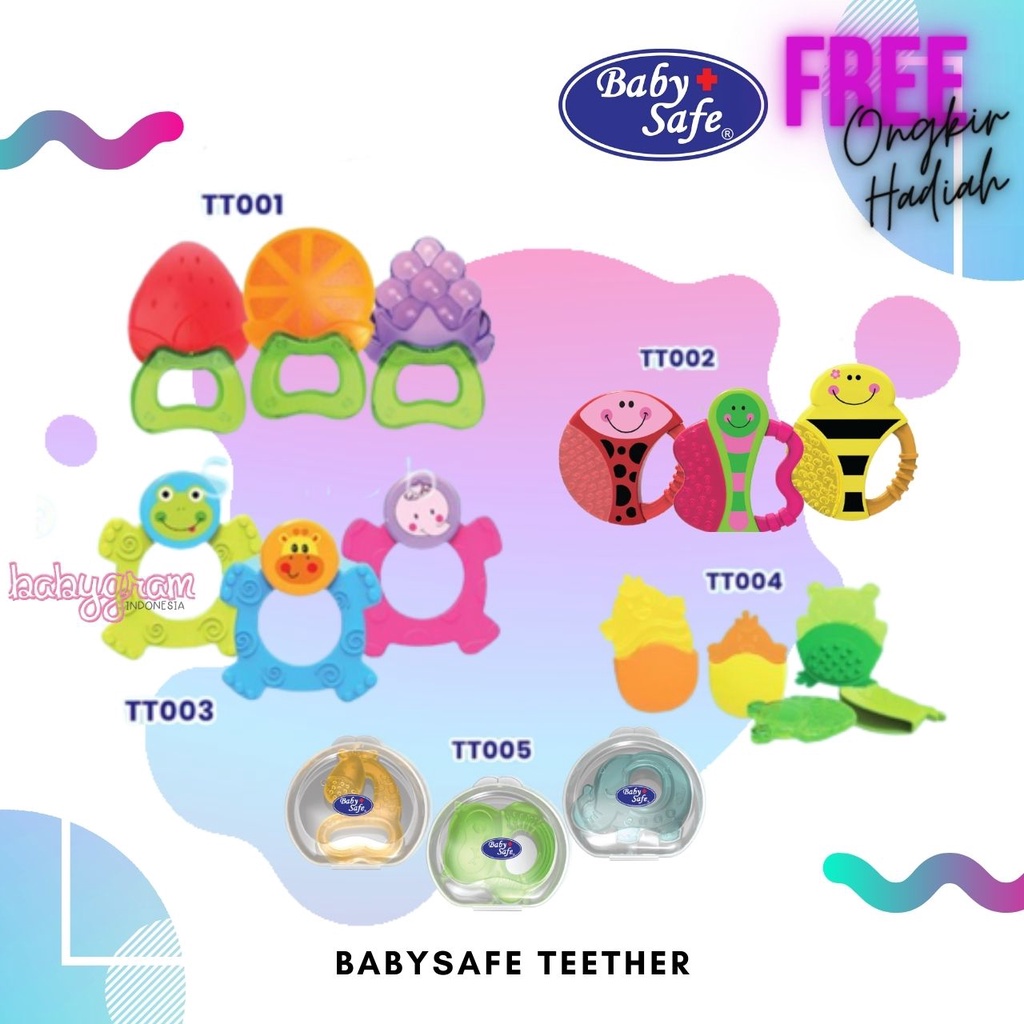 Babysafe Baby Safe Cooling Teether with case with purified water Gigitan bayi teething TT005 TT001 TT002 TT003