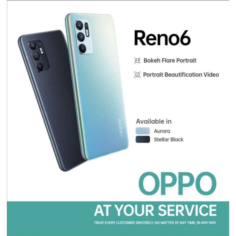 OPPO RENO 6 Ram 8/128 gb  - Bisa cicilan tanpa kartu kredit ( Bisa COD & akulaku ) handphone murah