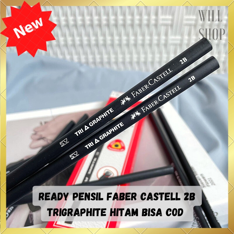 

PAKET GROSIRAN 4 / 8 / 12 PCS PENSIL 2B MERK FBR CSTL TRIGRAPHITE ORIGINAL BISA COD