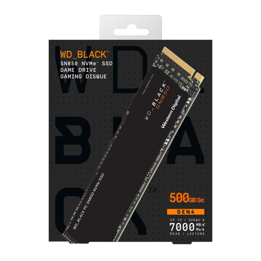 SSD WD Black 500GB SN850 NVMe Gen 4 - SSD 500GB NVMe WD SN850 Black Pcie Gen 4