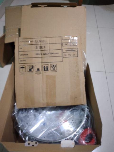 [supra]panci Kukusan 2 Susun - Supra Steamer 32cm - Stainless Steel