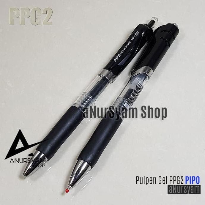 

Pulpen Gel 0.5mm PPG2 RETRACTABLE / Pena Jel Warna Tinta Hitam anursy44 Buru Order