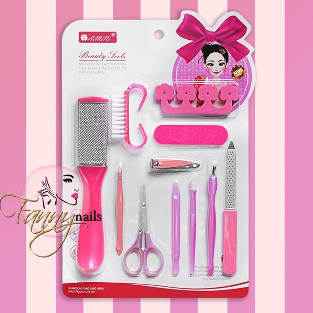 Manicure pedicure kit set nail art care / peralatan manicure pribadi