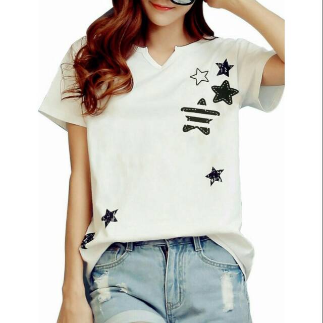 KAOS V STAR/T SHIRT WANITA