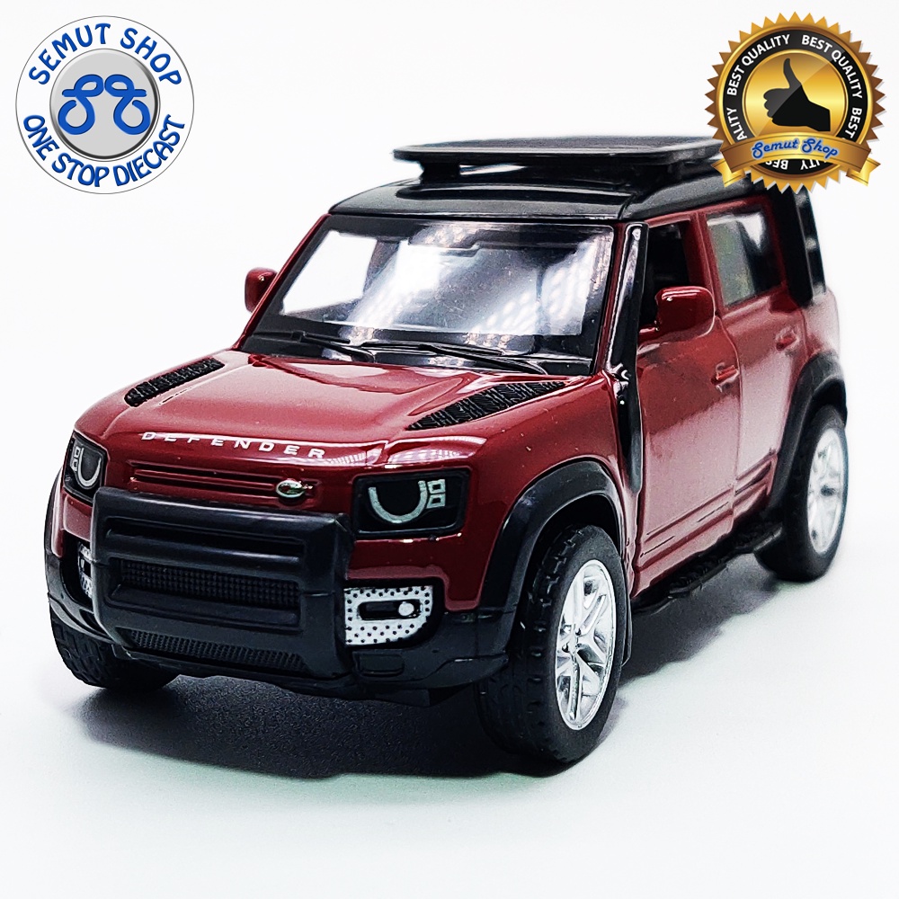 Apolo MSZ 2020 Land Rover Defender 110 Red Miniatur Diecast Mobil Land Rover Defender 110 2020