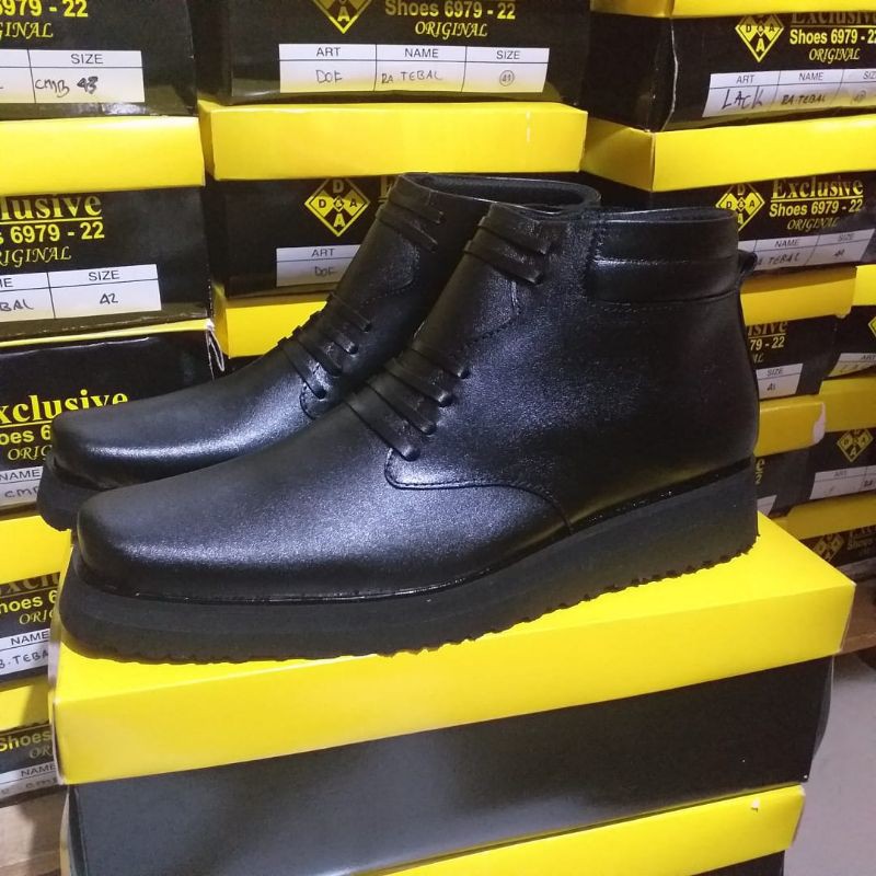 SEPATU PDH CMB ASLI KULIT   OUTSOLE DATAR