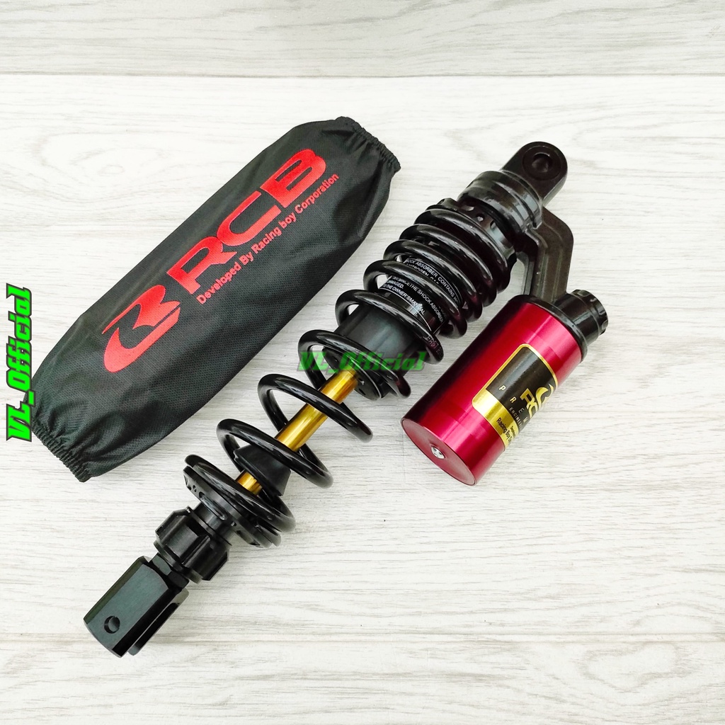 shockbreaker copy rcb black red as gold shock tabung rcb ukuran 330mm matic beat vario mio scoopy dll