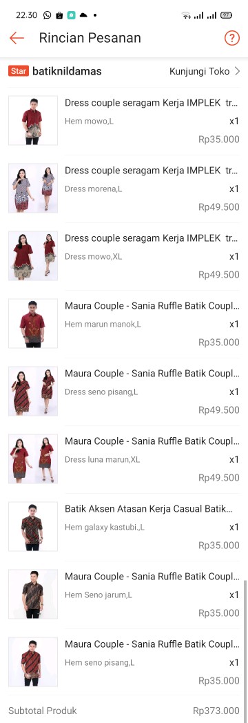 Batik Aksen Atasan Kerja Casual Batik Modern Wanita Peplum Kombinasi Embos Tanpa Lengan Panjang Solo
