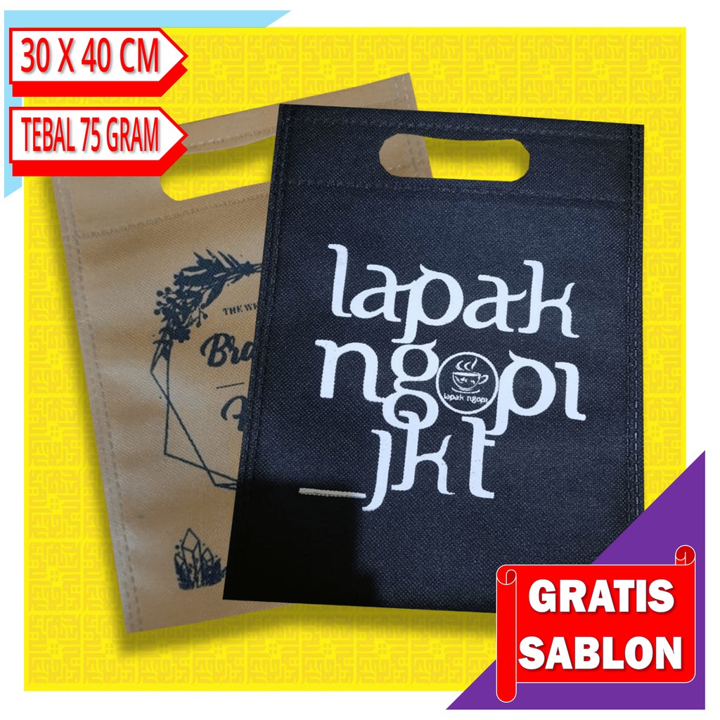 

SOUVENIR GOODIEBAG I SOUVENIR SPUNBOND I TAS SPUNBOND MURAH GRATIS SABLON I UK 30.40