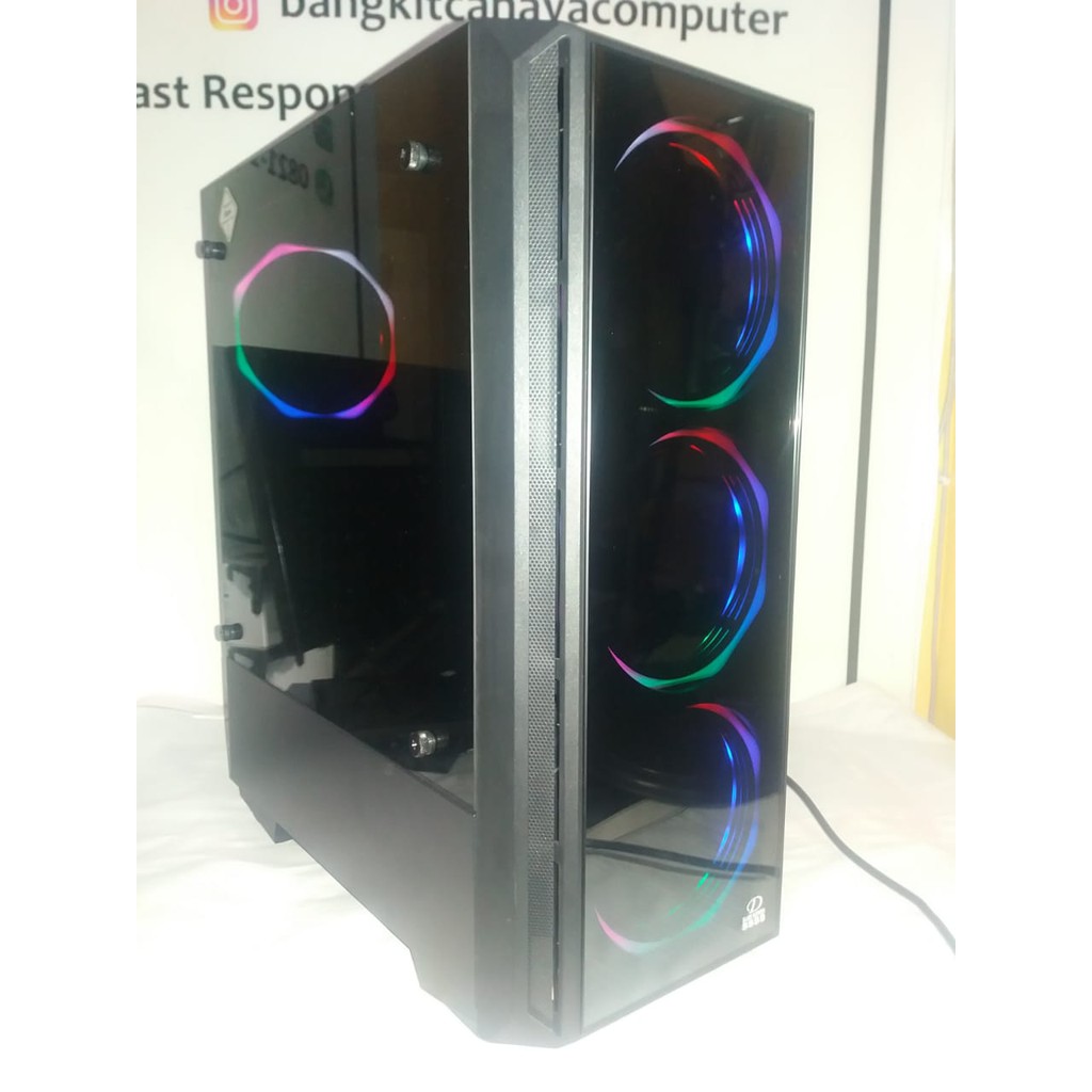 PC Gaming Full Set Ryzen 3 2200G/ DDR4 8GB/ SSD 240GB With LED LG 19"