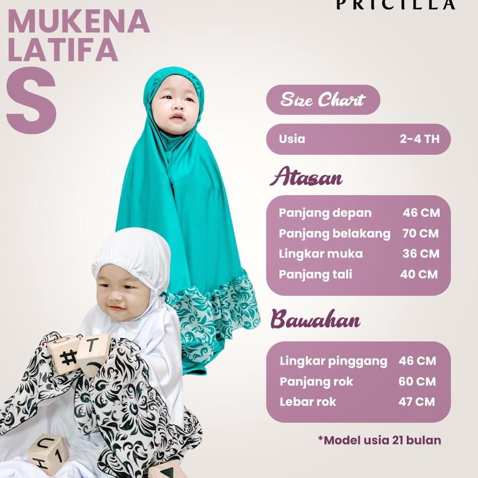 Big Sale.. MHA-S Mukena Mukena Rukuh Bayi Balita Batita Anak Usia 2 3 4 tahun Polos Putih Adem Dingi