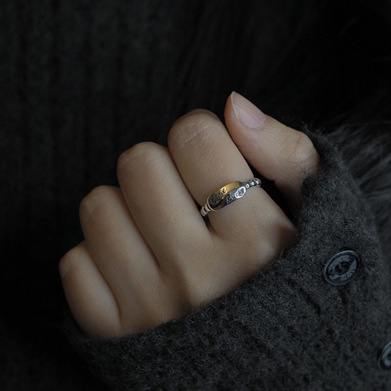 Cincin Model Terbuka Adjustable Gaya Retro