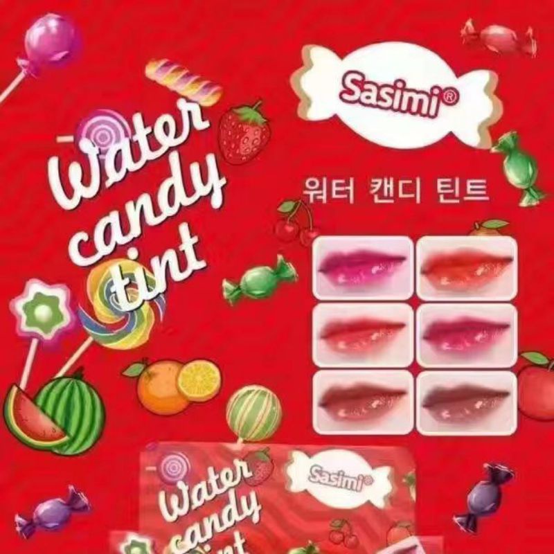 LIP WATER CANDY TINT SASIMI LIP TINT BUAH 1915 - LUSINAN