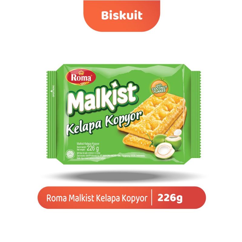 

Roma Malkist Kelapa Kopyor 226g AYES TOSERBA