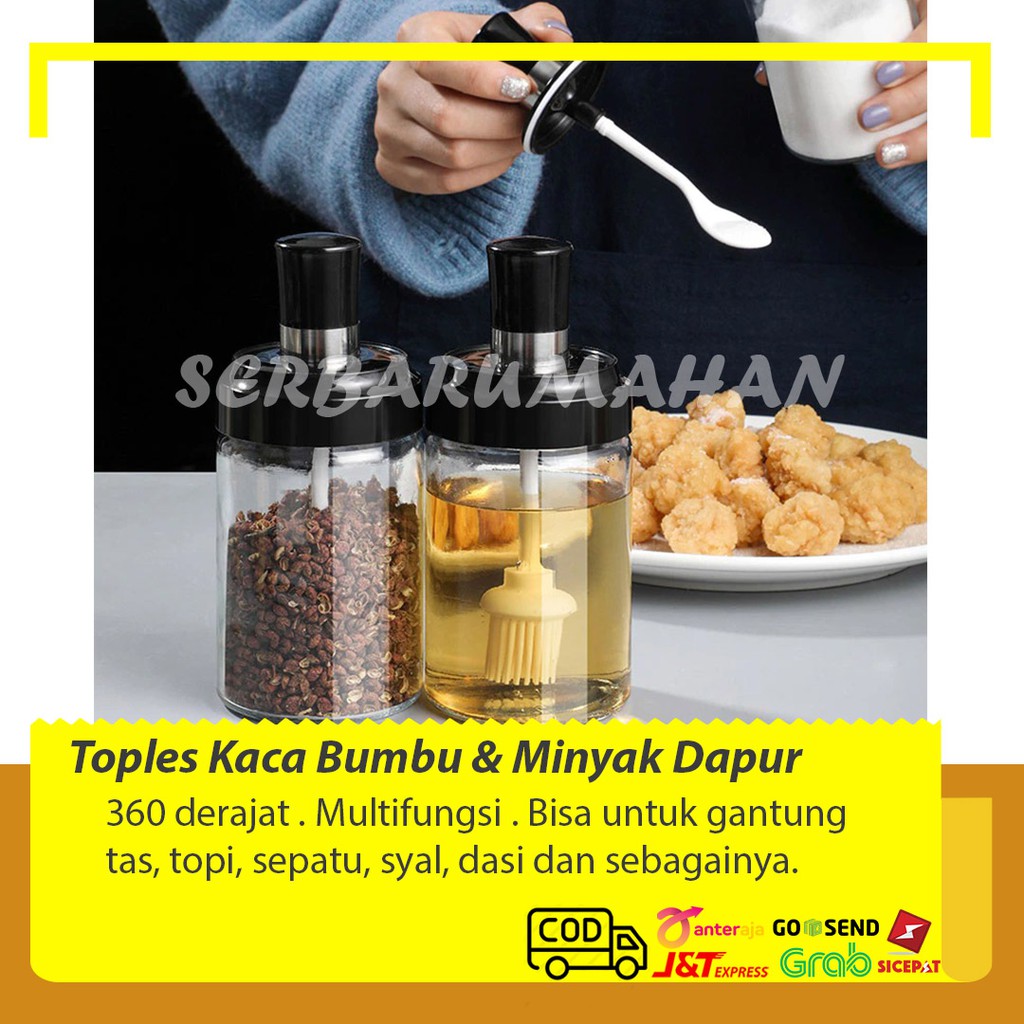 SR405 Tempat Bumbu Dapur Set Aesthetic Tempat Minyak Goreng Bumbu Tabur Bumbu Tomyam Botol Bumbu Dap