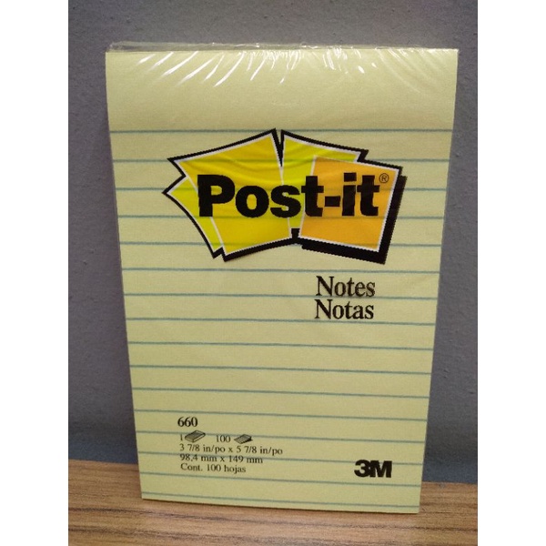

RB 3M post it sticky notes yellow lines bergaris 660