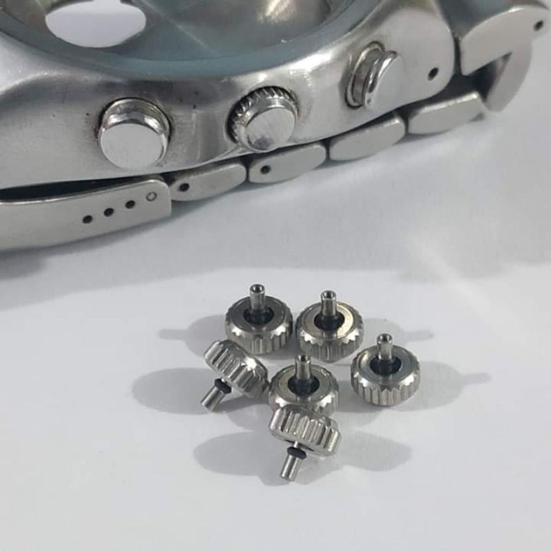 Knop crown Swatch irony stainless steel waterproof silver