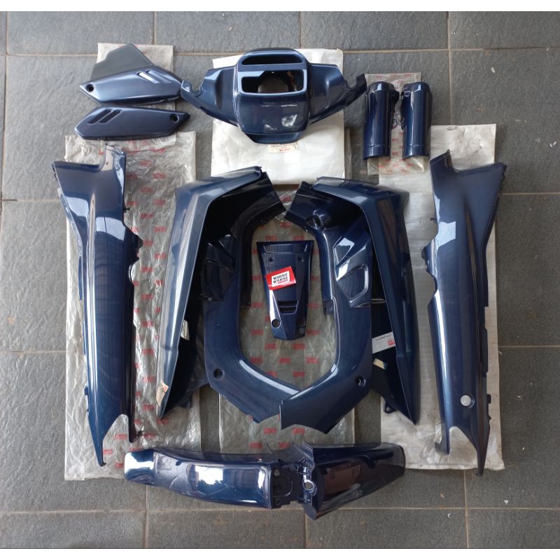 Cover body bodi halus Fullset Yamaha crypton MW biru dongker