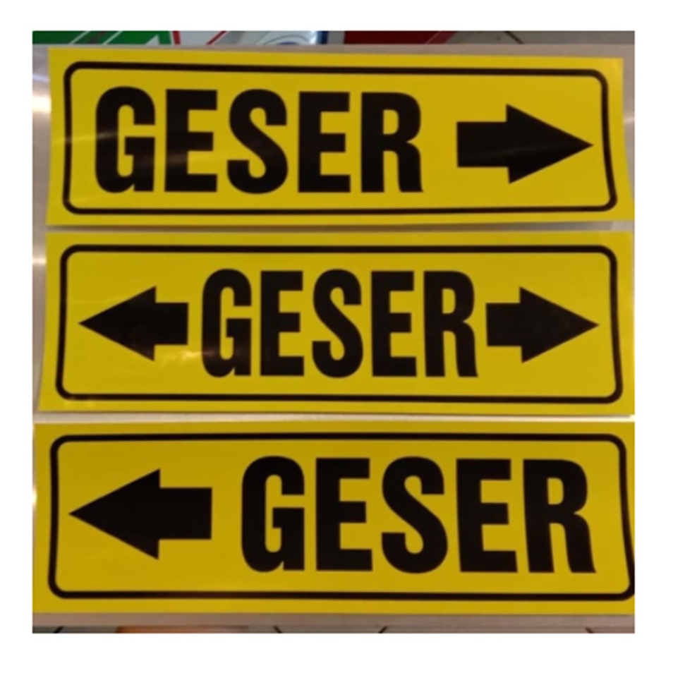

SIGN LABEL STICKER PINTU GESER KIRI KANAN 17 X 5 CM - KANAN - KIRI