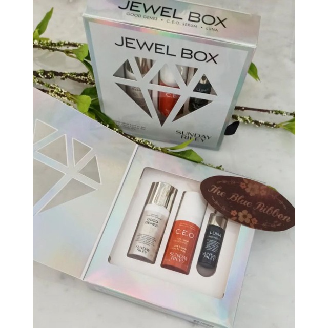 SUNDAY RILEY JEWEL BOX TRAVEL KIT GOOD GENES, C.E.O SERUM , LUNA SLEEPING OIL