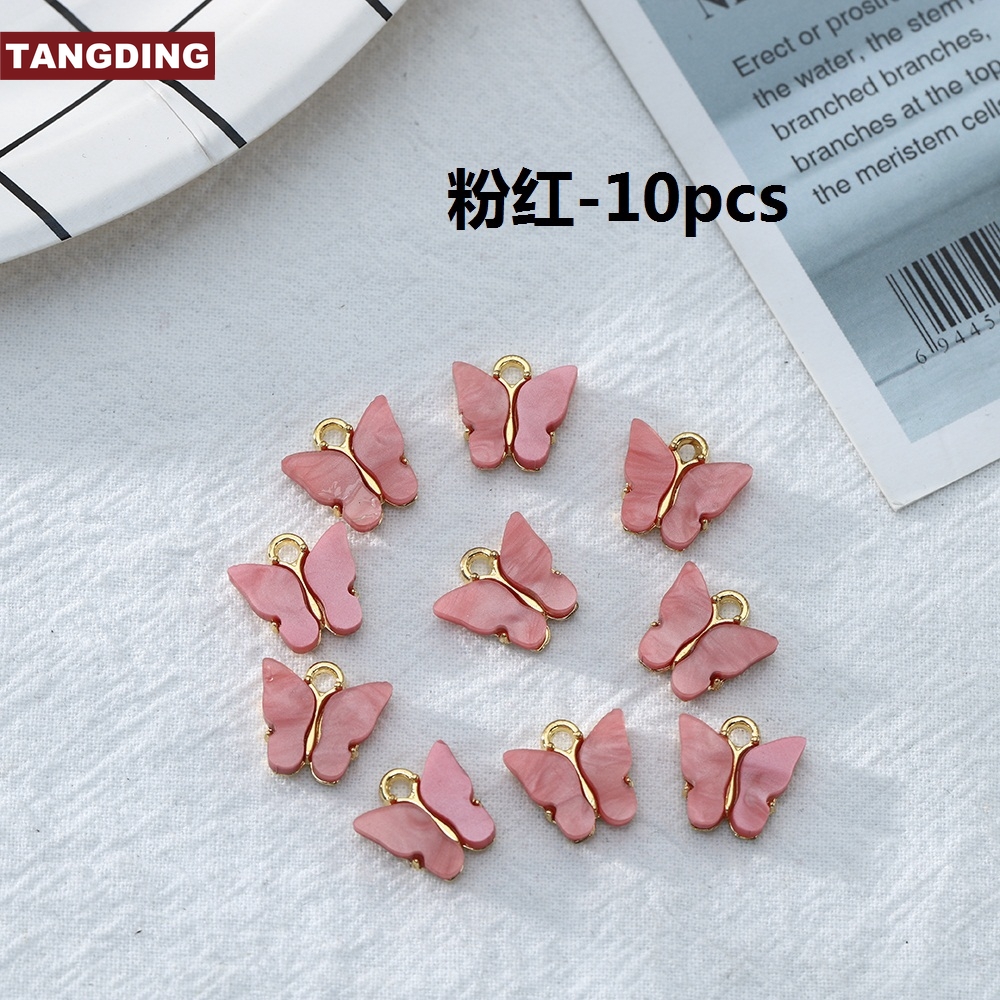 10pcs Liontin Kupu-Kupu Bahan Akrilik Handmade Diy Charms